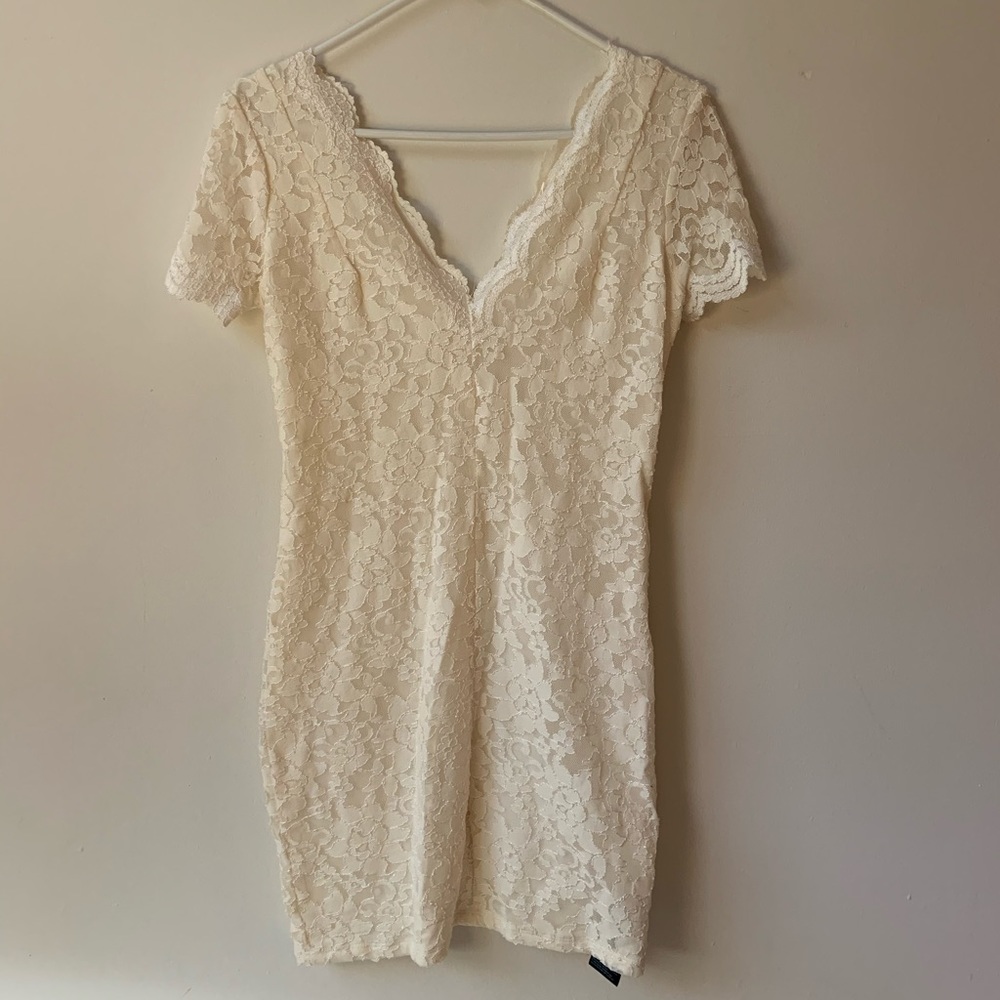UO Kimchi Blue White Lace Mini Dress